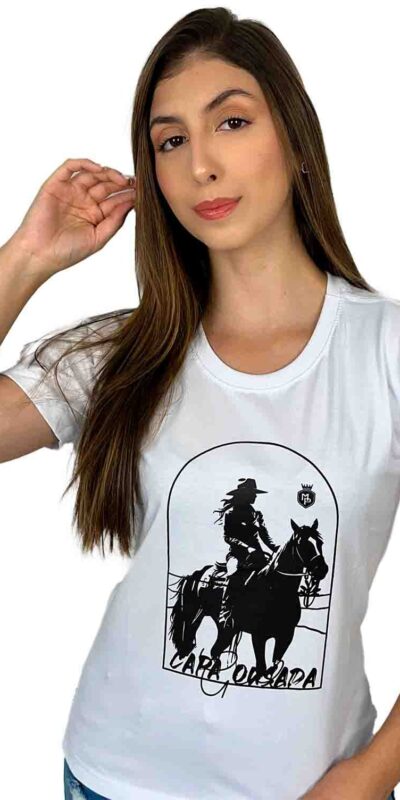 T - SHIRT B/ CAVALO PRETO