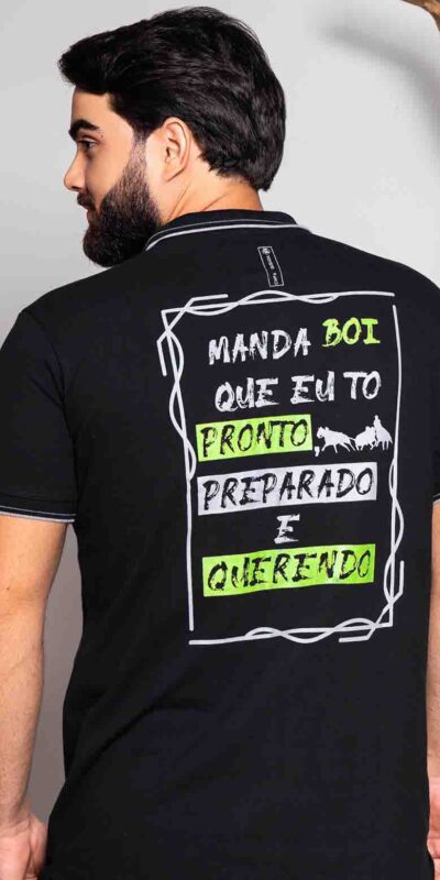 CAMISA POLO MASC MANDA BOI P/VERDE