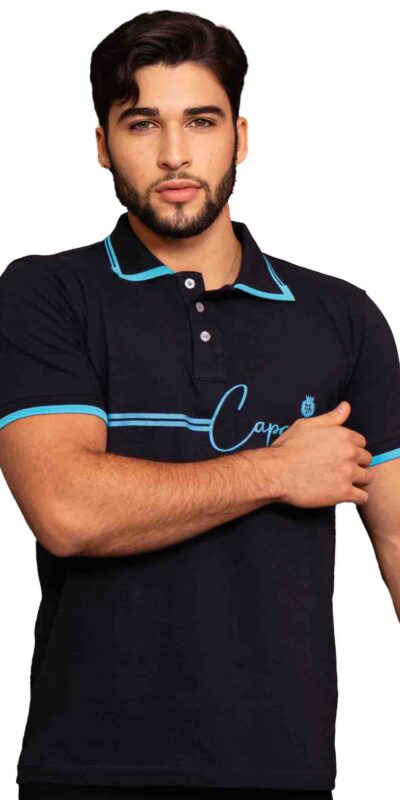 CAMISA POLO MASC CAPA OUSADA FINO AZUL