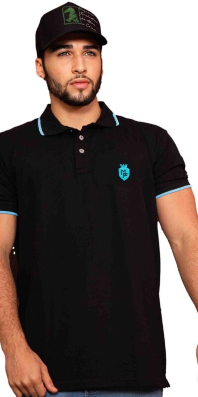 CAMISA POLO MASC LOGO COROA P/AZUL