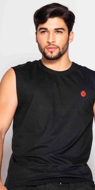 CAMISA REGATA CAPA OUSADA  PRETA/VERM