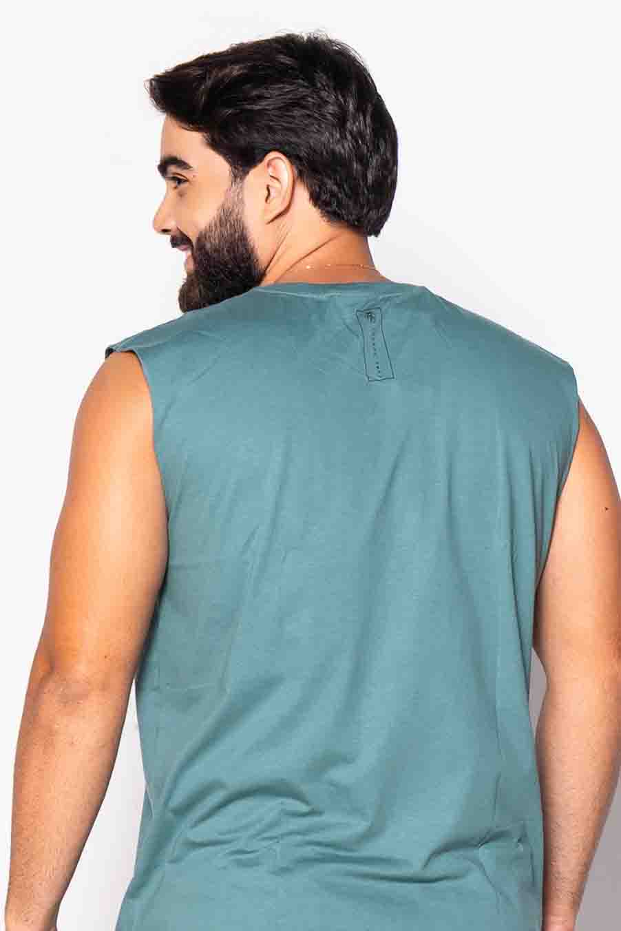 CAMISA REGATA VERDE LOGO MP PRETA - Imagem 2