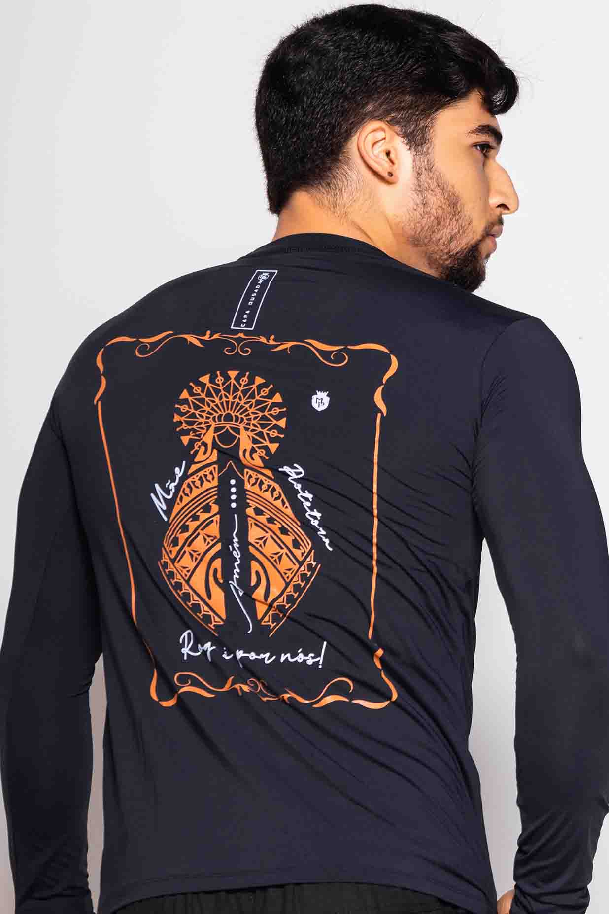 CAMISA UNISEX UV ROGAI PRETO/LR - Imagem 2