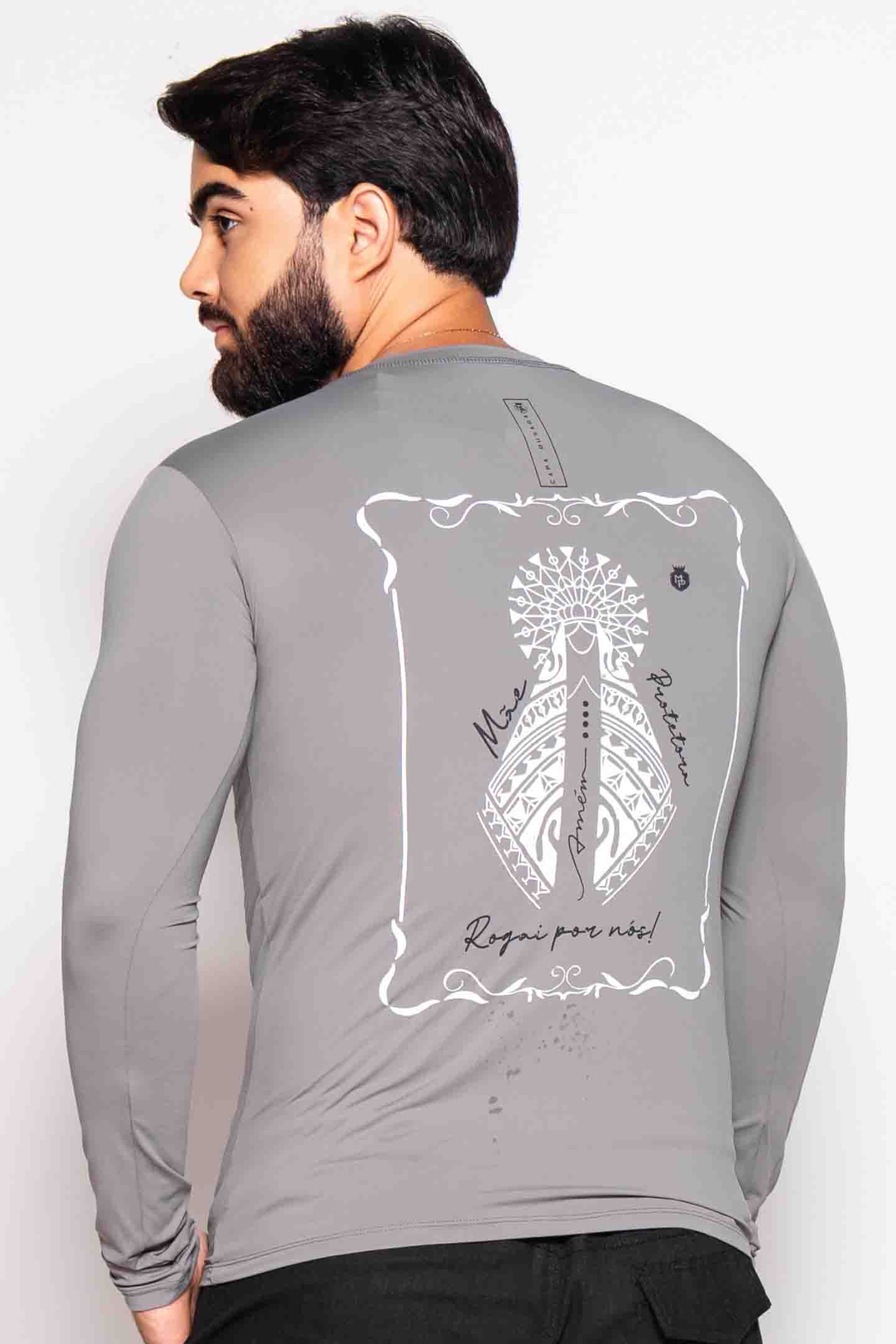 CAMISA UNISEX UV ROGAI CINZA - Imagem 2