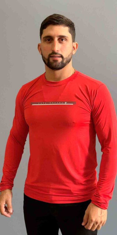 CAMISA UNISEX UV CAPA OUSADA VERMELHA
