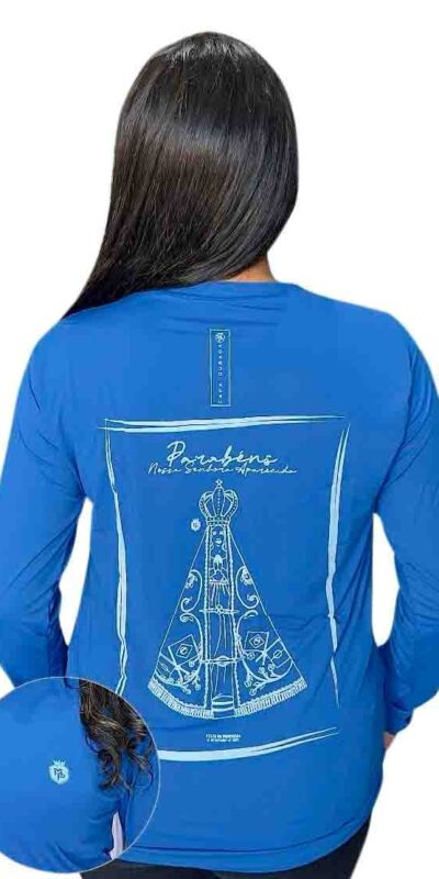 CAMISA UNISEX  UV NSR APARECIDA AZUL