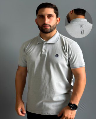 CAMISA POLO MASC LOGO COROA C/AZUL