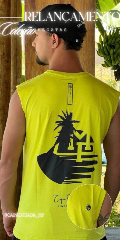 CAMISA REGATA  LOGO MP VERDE LIMAO/P