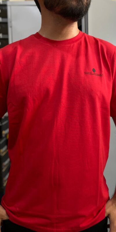 CAMISA MALHAO LOGO RETA VERMELHO/P